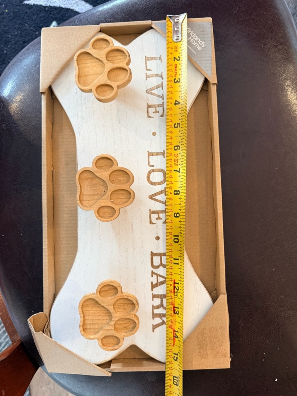 Kirkland Signature Live Love Bark Paw Hook Rack - White and Natural - Picture 2 of 4